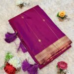 maheshwari Soft silk dark pink