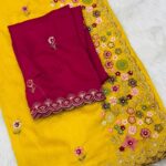 Rich Embroidery Moti Saree