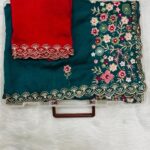 Rich Embroidery Moti Saree
