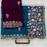 Rich Embroidery Moti Saree
