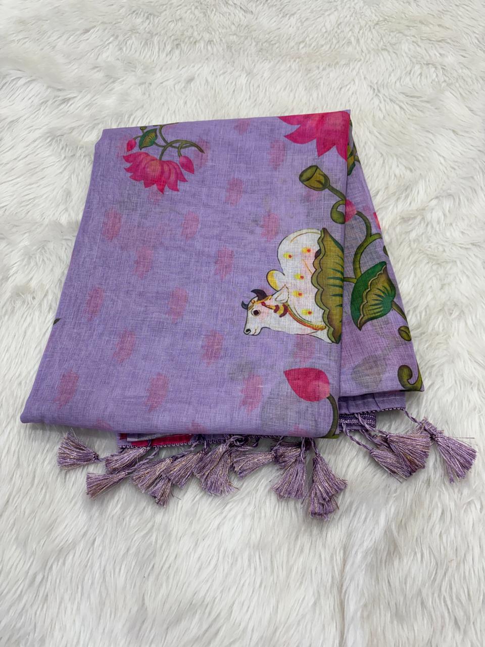 WhatsApp Image 2026-06-06 at 3.01.13 PM (3) Linen cotton saree - Image 1