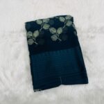 Semi Georgette Saree - Satin Border Style 6