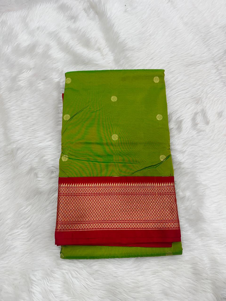 2026/09/1001315695.jpg Royal silk primium Paithani Pure tanna silk full rudraksha butti - Image 1
