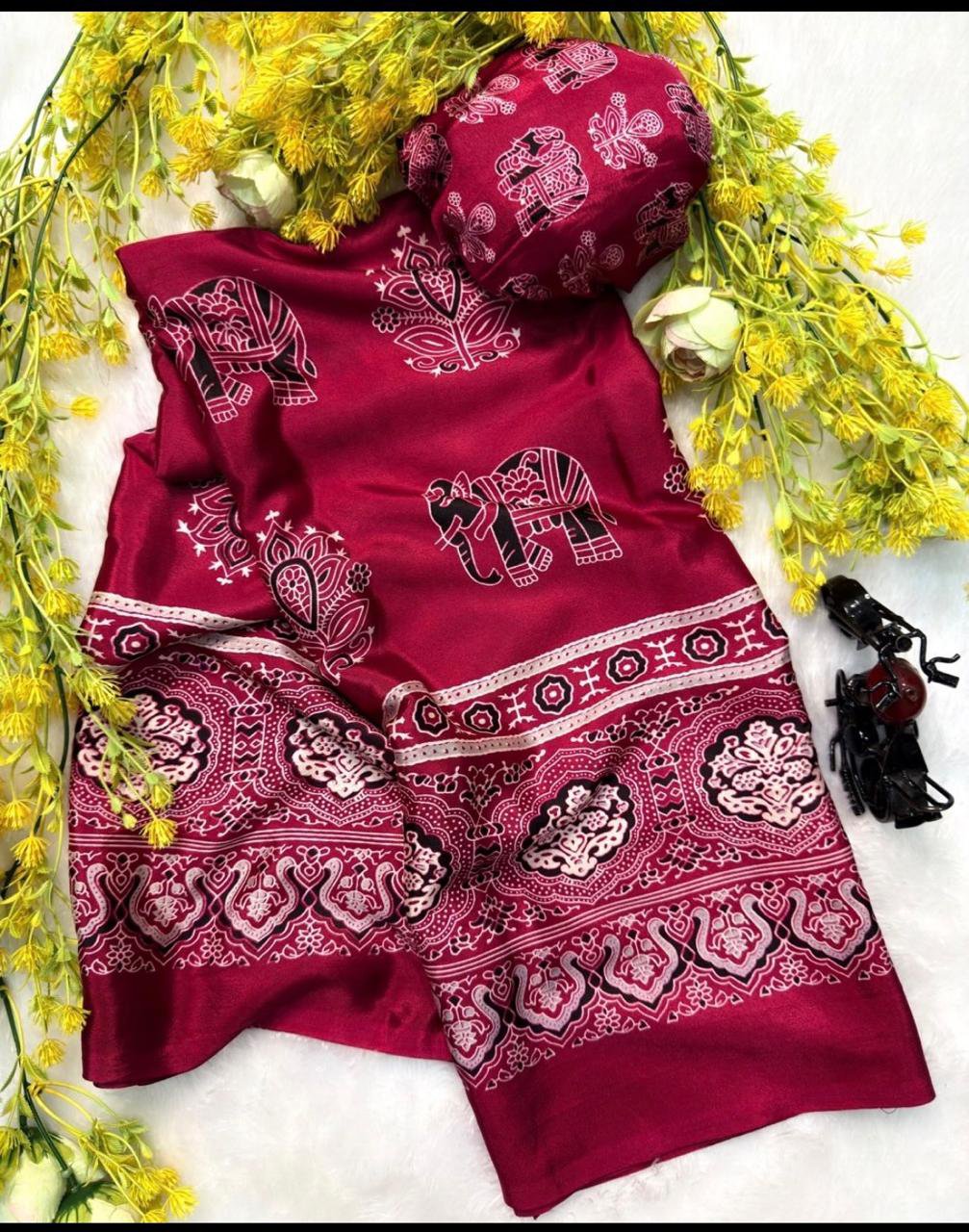 2026/10/1000201365.jpg Diginer primium branded collection
fabric-rich summer silk blouse work - Image 1
