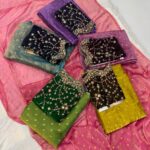 Designer work saree 
fabric-Primium fandy silk 
  blouse primium cut work