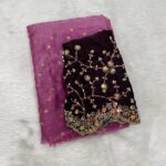 Designer work saree 
fabric-Primium fandy silk 
  blouse primium cut work
