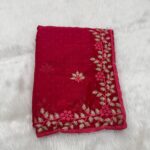 Disigner saree  fabric-Star gorget           embroidery work