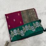 Heavy katpadar silk  
fabric-soft silk border satin silk
