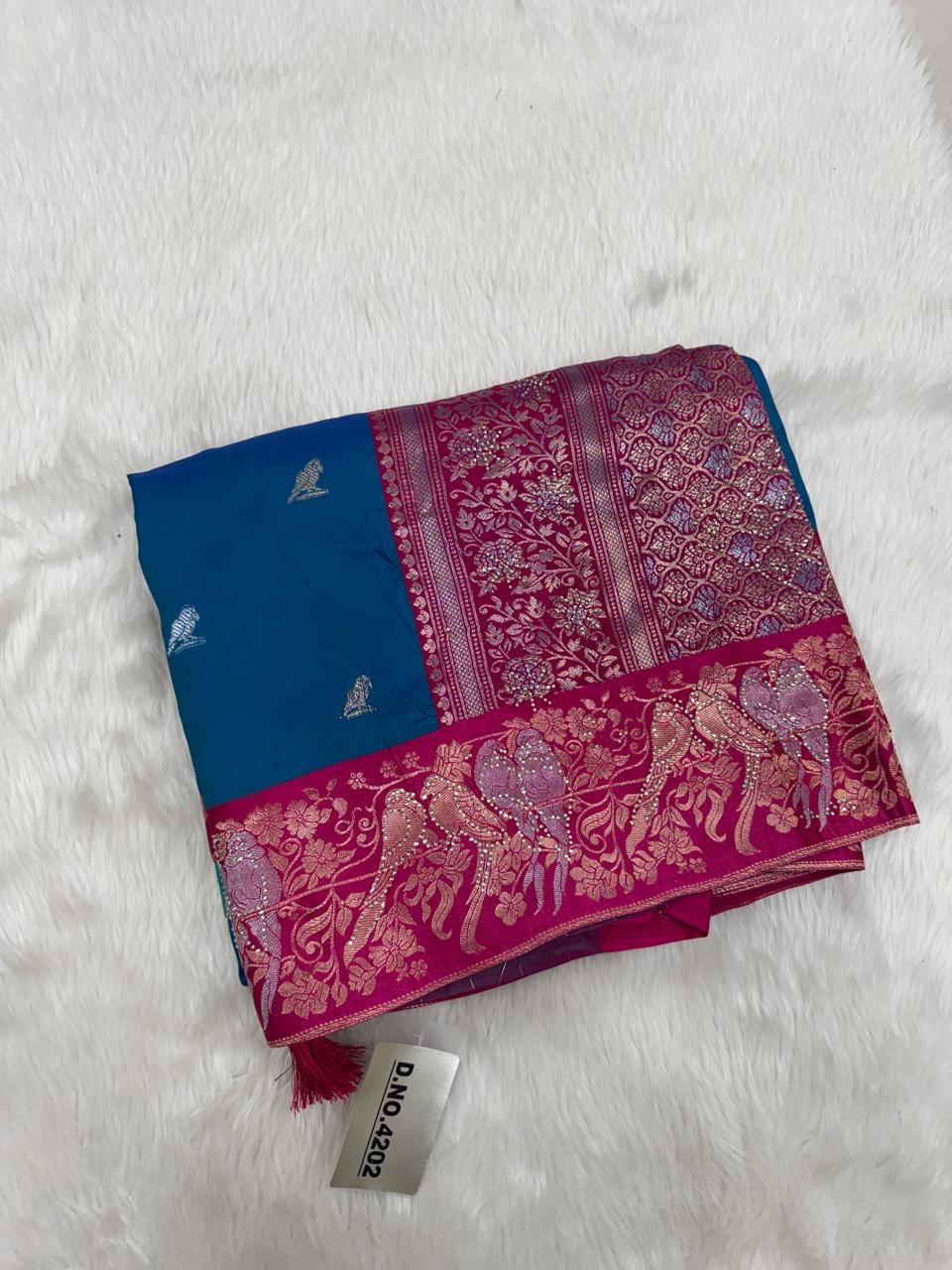 2026/10/1000201533.jpg Heavy katpadar silk
fabric-soft silk border satin silk - Image 1