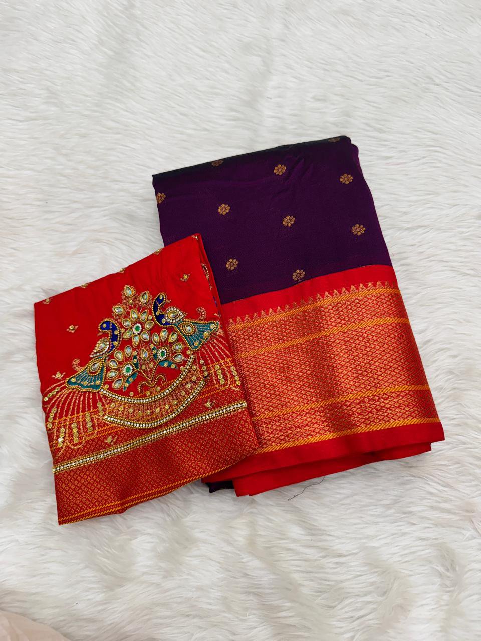 2026/10/1000201539-1.jpg kadiyal paithani
fabric- Pure tanna silk - Image 1