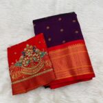 kadiyal paithani 
fabric- Pure tanna silk